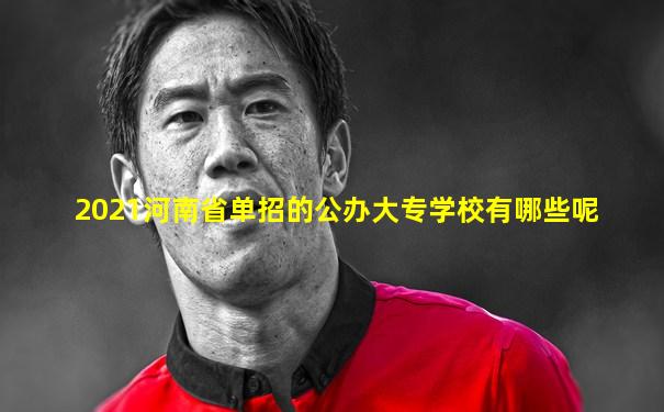 2021河南省单招的公办大专学校有哪些呢