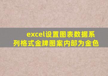 excel设置图表数据系列格式金牌图案内部为金色