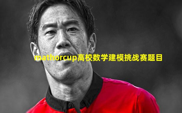mathorcup高校数学建模挑战赛题目