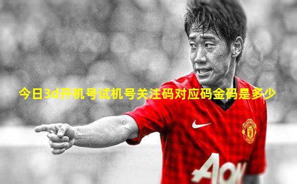 今日3d开机号试机号关注码对应码金码是多少