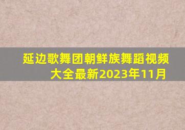 延边歌舞团朝鲜族舞蹈视频大全最新2023年11月