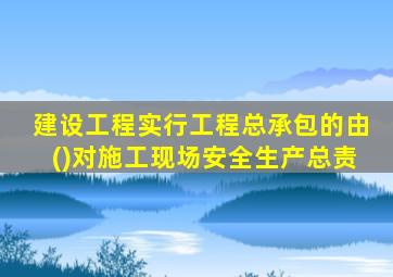 建设工程实行工程总承包的由()对施工现场安全生产总责