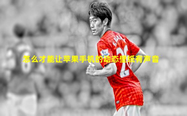 怎么才能让苹果手机的动态壁纸有声音