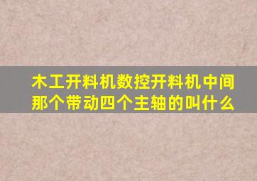 木工开料机数控开料机中间那个带动四个主轴的叫什么