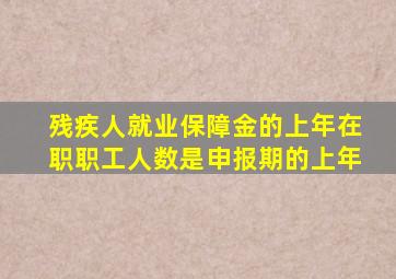 残疾人就业保障金的上年在职职工人数是申报期的上年
