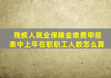 残疾人就业保障金缴费申报表中上年在职职工人数怎么算
